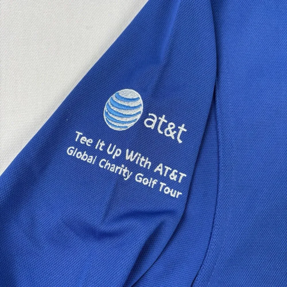 Vintage NIKE Golf Mock Pullover Men’s M Y2K Performance Long Sleeve 231353 Blue